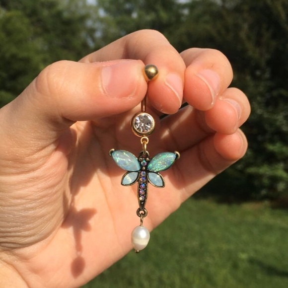Vintage Dragonfly Belly Button Ring - Picture 2 of 2